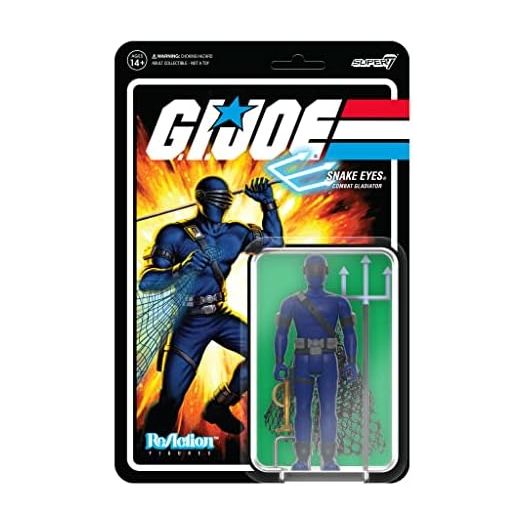 Super7 G.I. Joe Snake Eyes (Combat Gladiator) - 3.75" G.I. Joe Action Figure with Accessories Classic Cartoon Collectibles and Retro Toys