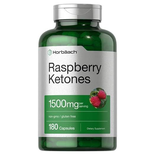 Raspberry Ketones | 1500mg | 180 Capsules | Non-GMO & Gluten Free Pills | by Horbaach