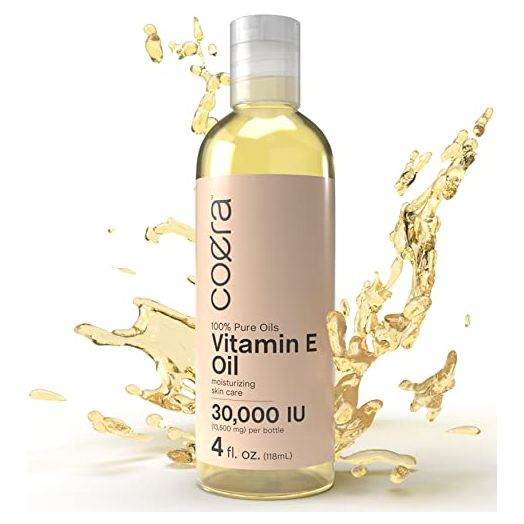 Vitamin E Oil 30,000 IU | 4 fl oz | 100% Pure Oils | Moisturizing Oil for Skin and Face | Non-GMO, Vegetarian | By Coera