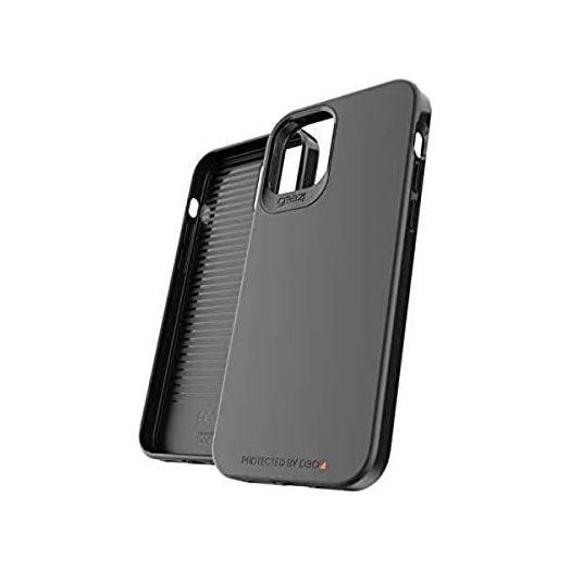 ZAGG Gear4 Holborn Slim - Compatible with iPhone 12 Pro & iPhone 12 - Advanced Impact Protection, Integrated D3O Technology, Enhanced Back Protection Phone Cover – Black (702006048)
