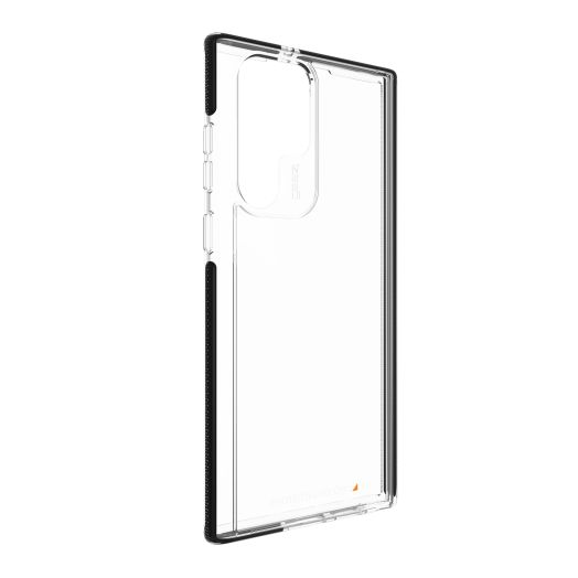 ZAGG Gear4 Santa Cruz for Samsung Galaxy S22 Ultra, Sleek, Clear Case that Highlights the D3O® Protection Material, Black
