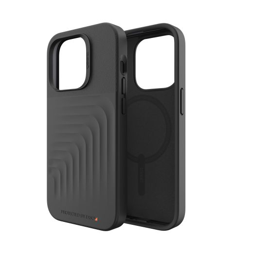 Gear4 ZAGG Brooklyn Snap Case Apple iPhone 14 Pro, D30 Drop Protection Up to (13ft¦4m), Wireless Charging Compatible, Vegan Leather - Black