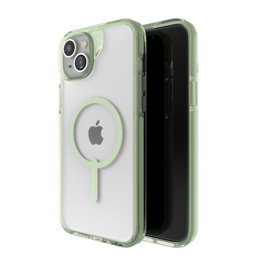 ZAGG Santa Cruz Snap iPhone 15 Plus/ 14 Plus Case - MagSafe Phone Case, Drop Protection (13ft/4m), Durable Graphene, Anti-Yellowing, and Scratch-Resistant Phone Case, Green