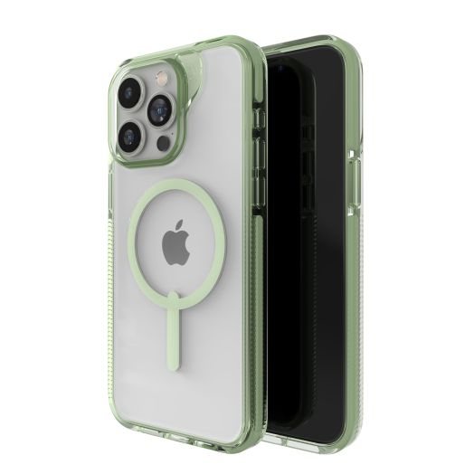 ZAGG Santa Cruz Snap iPhone 15 Pro Max Case - MagSafe Phone Case, Drop Protection (13ft/4m), Durable Graphene, Anti-Yellowing, and Scratch-Resistant Phone Case, Green