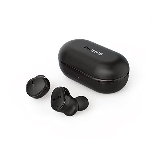 Philips T4556 True Wireless Headphones with Active Noise Canceling (ANC) and IPX4 Water Resistance, Black