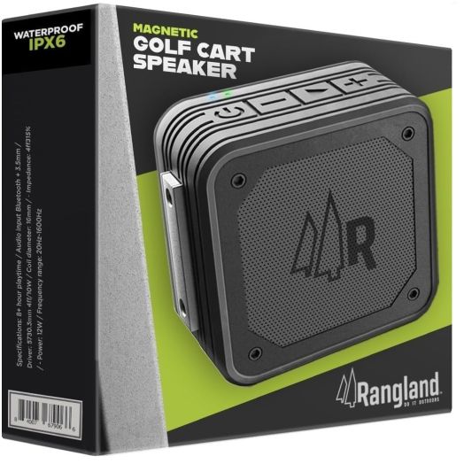 Magnetic Wireless Bluetooth Speaker for Golf Carts with Protective EVA Carrying Case (Waterproof IPX6) with Magnet Bar Mount - Portable for Travel, Job Sites and Golfing (1)