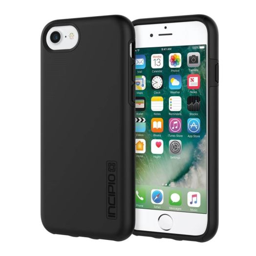 Incipio DualPro Case for iPhone SE (2020), iPhone 8, iPhone 7 & iPhone 6/6s - Black/Black
