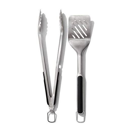 OXO Good Grips Grilling Tools, Tongs and Turner Set, Black