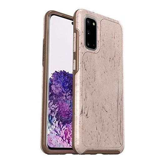 OtterBox SYMMETRY CLEAR SERIES Case for Galaxy S20/Galaxy S20 5G (NOT COMPATIBLE WITH GALAXY S20 FE) - SET IN STONE (STONE RED/ROSE GOLD/SET IN STONE IML)