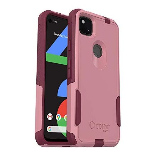 OTTERBOX Commuter Series Case for Google Pixel 4a (ONLY, Not Compatible with 5G Version) - Cupids Way (ROSEMARINE Pink/RED Plum)
