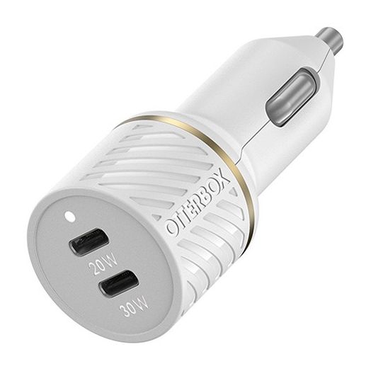 OtterBox 50W USB-C Fast Charge Dual Port Car Charger 50 W Combined Cloud Dust