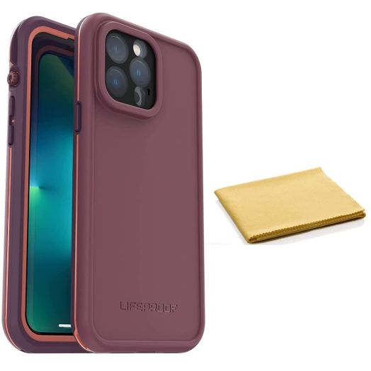 LifeProof FRE Series Waterproof Case with Magsafe for iPhone 13 Pro Max (Only) - with Cleaning Cloth - Non-Retail Packaging - Resourceful Purple (27-55079-4137-WC)