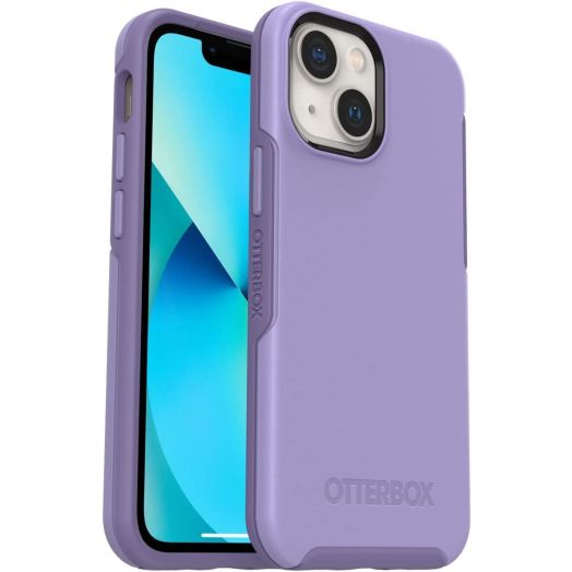 OtterBox iPhone 13 mini & iPhone 12 mini Symmetry Series Case - REST PURPLE, ultra-sleek, wireless charging compatible, raised edges protect camera & screen