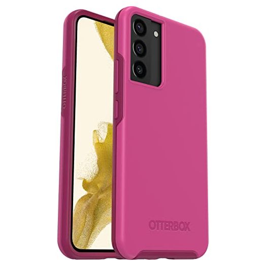 OtterBox Galaxy S22+ Symmetry Series Case - RENAISSANCE PINK, ultra-sleek, wireless charging compatible, raised edges protect camera & screen