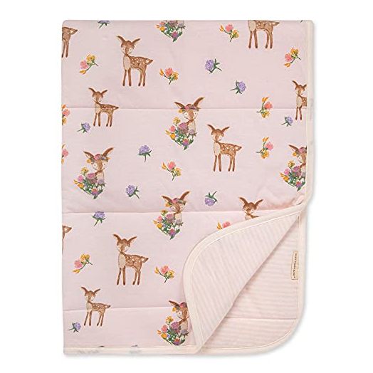 Burt's Bees Baby - Reversible Blanket, Nursery, Stroller & Tummy-Time Organic Jersey Cotton Quilted Infant & Toddler Bedding