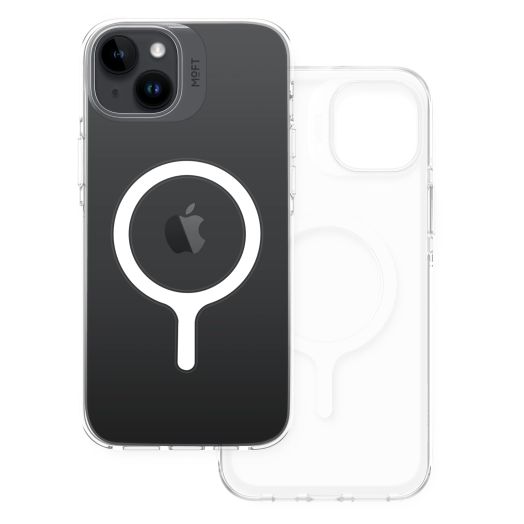 MOFT Magnetic for iPhone 15 Plus Case Anti-Yellowing & Anti-Scratch, Military Grade Protection, BPA Free, Shockproof Phone Case for iPhone 15 Plus, Clear