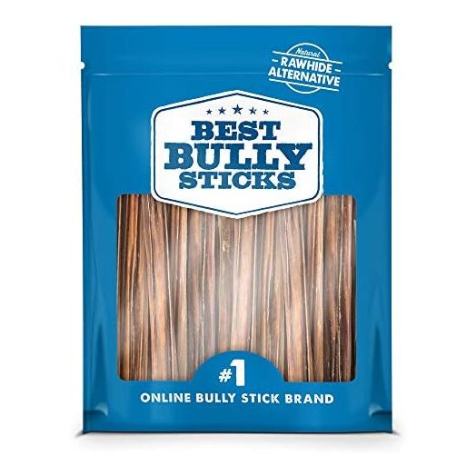 Best Bully Sticks 6-inch Gullet Thin Stick Dog Treats (25 Pack) - All-Natural Beef Dog Treats - Hollow, Quick Chew Snack for All Dogs - Great for Teething Puppies, Senior Dogs, Light Chewers