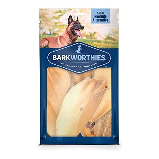 Barkworthies All Natural Whole Cow Ears for Dogs (12 Pack) - Healthy Dog Chews - Free Range Grass Fed 100% Beef - Single Ingredient Premium Dog Treat - Promotes Dental Health