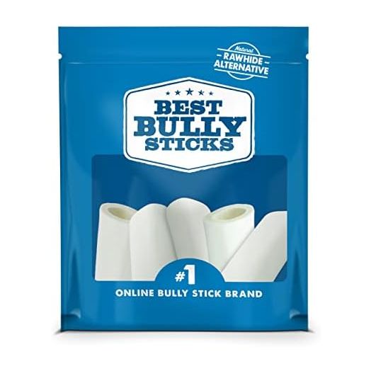 Best Bully Sticks 3 to 4 Inch Hollow Shin Bones - USA Baked & Packed Shin Bones for Large Dogs - Long Lasting and Refillable - 5 Pack
