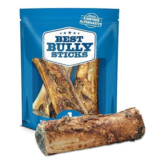 Best Bully Sticks Large Marrow Bones for Dogs - USA Baked and Packaged - Grass-Fed Beef Long-Lasting Big 5-6" Dog Bones - 3 Pack