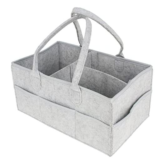 Acorn Baby Diaper Organizer Caddy Bag - Large Felt 15x9in Car and Nursery Organizer and Baby Diaper Caddy Organizer