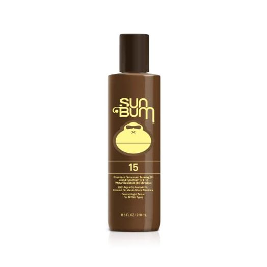 Sun Bum SPF 15 Browning Lotion | Vegan and Reef Friendly (Octinoxate & Oxybenzone Free) Broad Spectrum Moisturizing UVA/UVB Sunscreen Tanning Lotion with Vitamin E | 8.5 oz