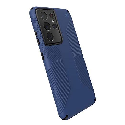 Speck Products Presidio2 Grip Samsung Galaxy S21 Ultra 5G Case, Coastal Blue/Black/Storm Blue