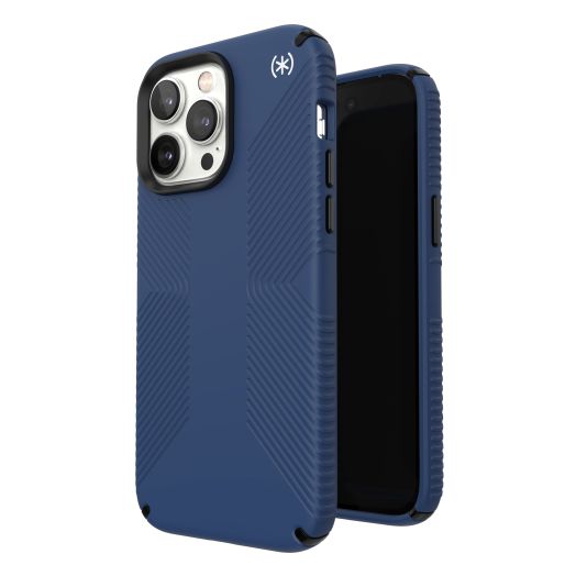 Speck iPhone 14 Pro Max Case - Drop Protection, Scratch Resistant, Built for MagSafe Slim Phone Case for 6.7 Inch iPhones 14 Pro Max - Anti-Fade Case - Presidio2 - Coastal Blue/Black/White