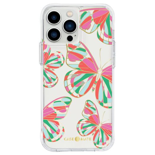 Case-Mate iPhone 13 Pro Case for Women [10ft Drop Protection] [Wireless Charging] Tough Prints Phone Case for iPhone 13 Pro - Cute Gold Foil Element iPhone Case, Anti Scratch - Butterflies