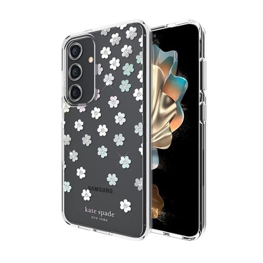 Kate Spade New York Samsung Galaxy S24 Case, Compatible with Wireless Charging - Scattered Flowers