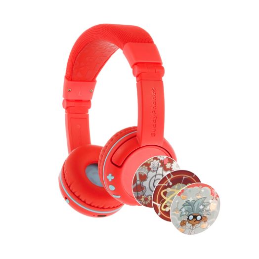 Made for Amazon Bluetooth Kids Headphones Age (3-7) | Red