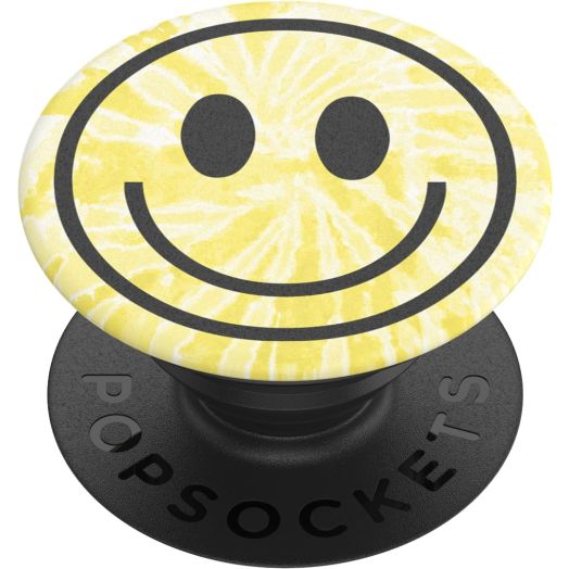 Popsockets Grip with Swappable Top for Cell Phones, PopGrip Tie Dye Smiley
