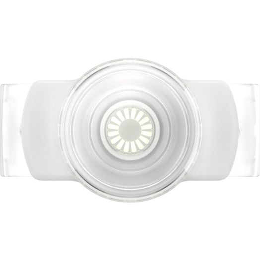 PopSockets Slide Stretch Adjustable Cell Phone Grip and Stand with Swappable Top, White Clear