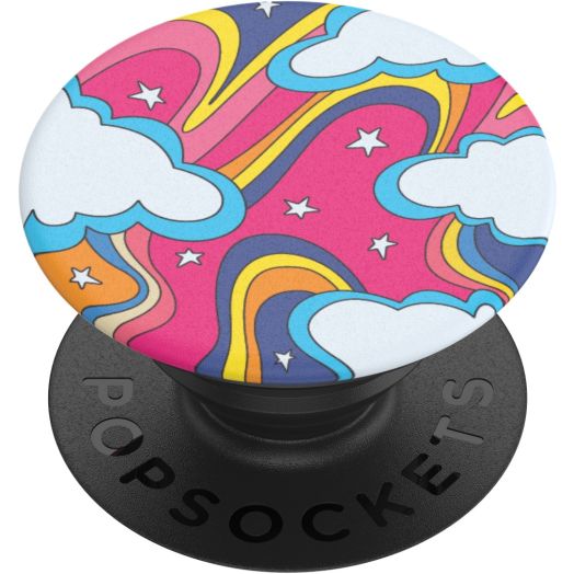 PopSockets Grip with Swappable Top for Cell Phones, PopGrip Retro Rainbow