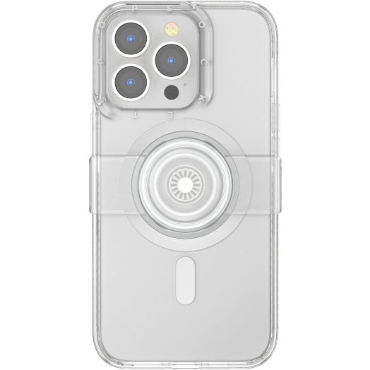 PopSockets PopCase for MagSafe iPhone 13 Pro Phone Case with Integrated PopGrip Slide, Clear