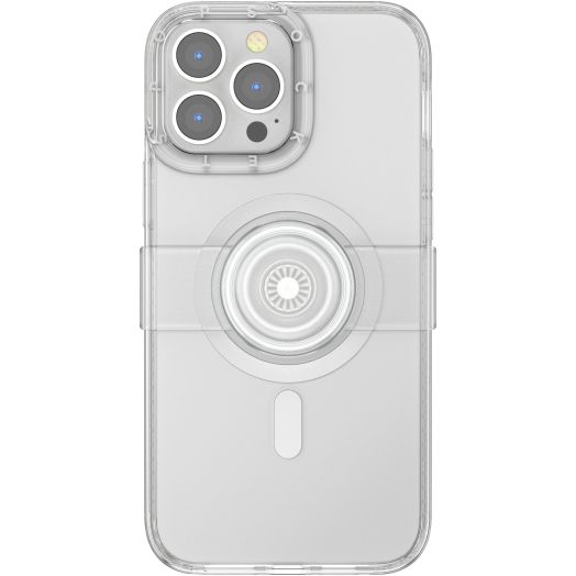 PopSockets PopCase for MagSafe iPhone 13 Pro Max Phone Case with Integrated PopGrip Slide, Clear