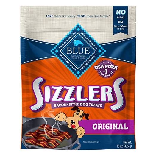 Blue Buffalo Sizzlers Natural Bacon-Style Soft-Moist Dog Treats
