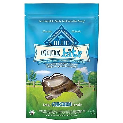 Blue Buffalo Bits Soft Dog Treats for Training, Made with Natural Ingredients & Enhanced with DHA, Savory Salmon Recipe, 4-oz. Bag