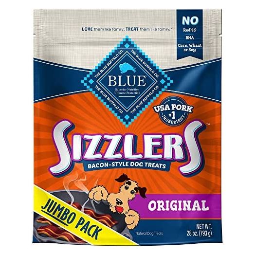 Blue Buffalo Sizzlers Natural Bacon-Style Soft-Moist Dog Treats