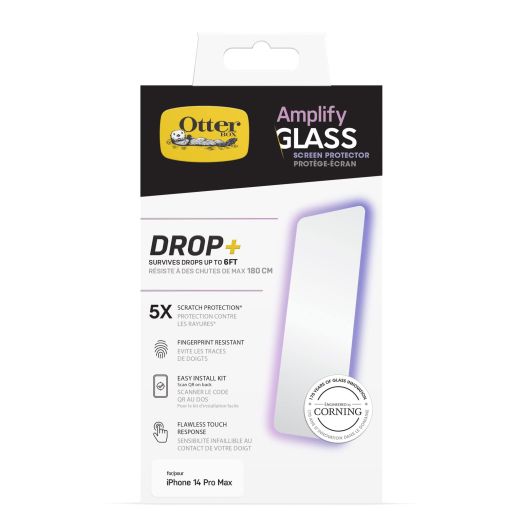 OtterBox AMPLIFY GLASS ANTIMICROBIAL Screen Protector for iPhone 14 Pro Max (ONLY)