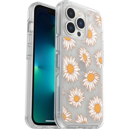 OtterBox iPhone 13 Pro (ONLY) Symmetry Series Case - VINTAGE DAISY, ultra-sleek, wireless charging compatible, raised edges protect camera & screen