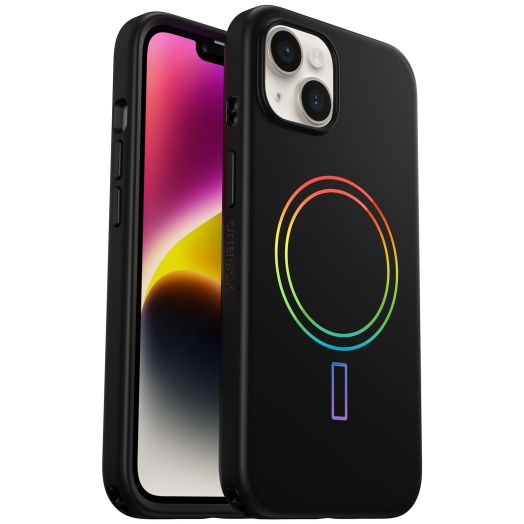 OtterBox iPhone 14 Colorful Grip Case - Prism (Multicolour), Snaps to MagSafe, Ultra-Sleek, Raised Edges Protect Camera & Screen