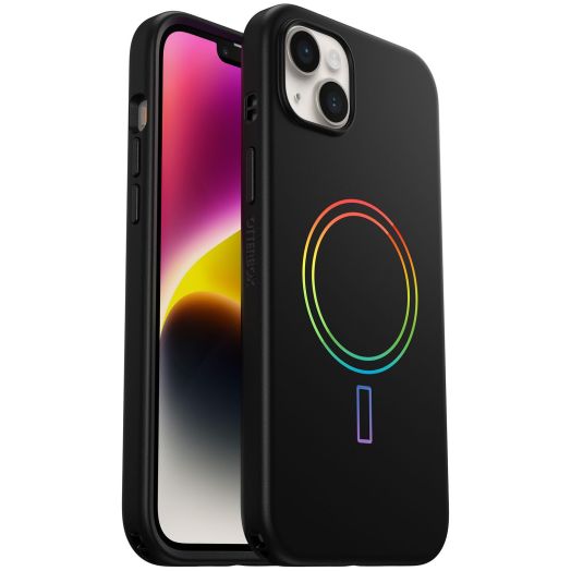 OtterBox iPhone 14 Plus Colorful Grip Case - Prism (Multicolour), Snaps to MagSafe, Ultra-Sleek, Raised Edges Protect Camera & Screen