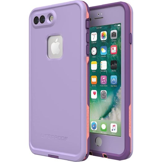 LifeProof FRE Series Waterproof Case for iPhone 8 Plus & iPhone 7 Plus (Only) - Non-Retail Packaging - Chakra (Rose/Fusion Coral/Royal Lilac)