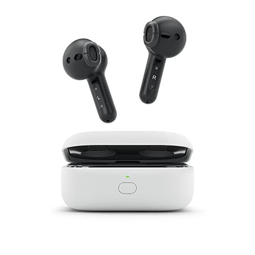 Echo Buds (2023 Release) | True Wireless Bluetooth 5.2 Earbuds with Alexa, audio personalization, multipoint, 20H battery with charging case, fast charging, sweat resistant | Black