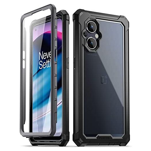 Poetic Guardian Series Case Designed for OnePlus Nord N20 5G, [6FT Mil-Grade Drop Tested], Full-Body Hybrid Shockproof Bumper Cover with Built-in Screen Protector, Black