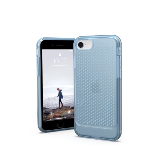 URBAN ARMOR GEAR [U] by UAG Designed for iPhone SE (2022) Case [4.7-inch Screen] Alton Slim Fit Lightweight Stylish Transparent Impact Resistant Protective Phone Cover, Cerulean