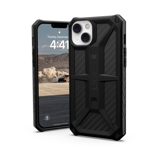 URBAN ARMOR GEAR UAG Designed for iPhone 14 Plus Case Carbon Fiber 6.7" Monarch Rugged Premium Protective Cover Lightweight Slim Shockproof Dropproof Compatible with Wireless Charging