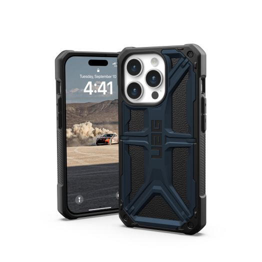 URBAN ARMOR GEAR UAG Case [Updated Version] Compatible with iPhone 15 Pro Case 6.1" Monarch Mallard Rugged Heavy Duty Military Grade Drop Tested Protective Cover
