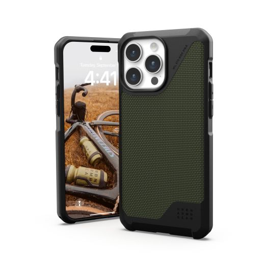 URBAN ARMOR GEAR UAG Case [Updated Ver.] Compatible with iPhone 15 Pro Max Case 6.7" Metropolis LT Kevlar Olive Built-in Magnet Compatible with MagSafe Charging Rugged Military Grade Protective Cover